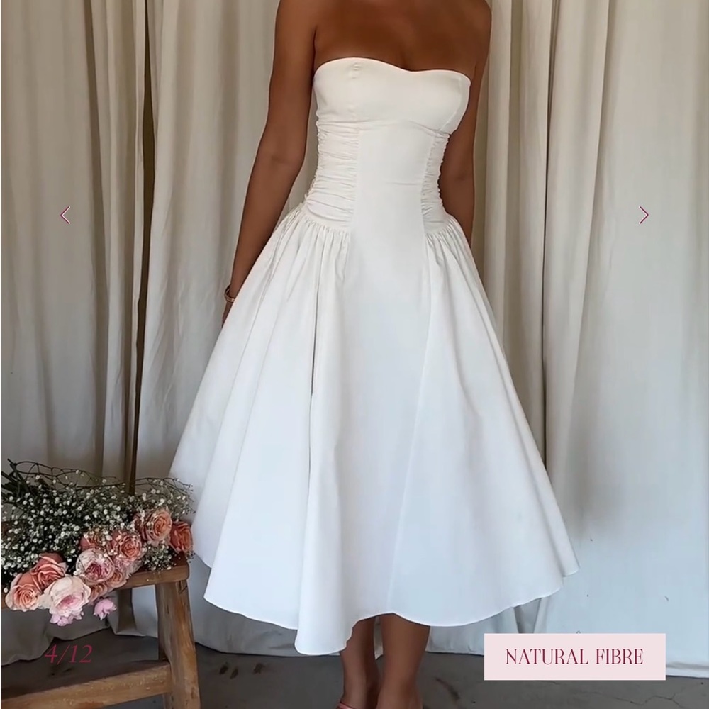 House of CB Georgiana white midi dress - new without tags